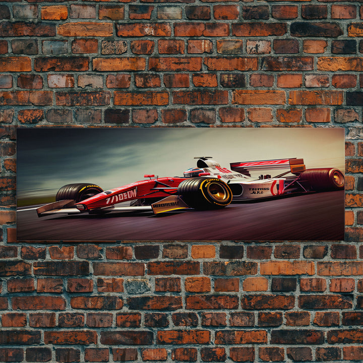 Formula 1 wall art print Motivation office wall decor Formula one car poster Modern living room home decor F1 Large framed canvas gifts