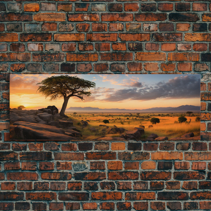 Panoramic Print of The Serengeti in Tanzania Extra Large Wall Art, Panoramic Wall Art, Panoramic Landscape Print, Landscape Photography