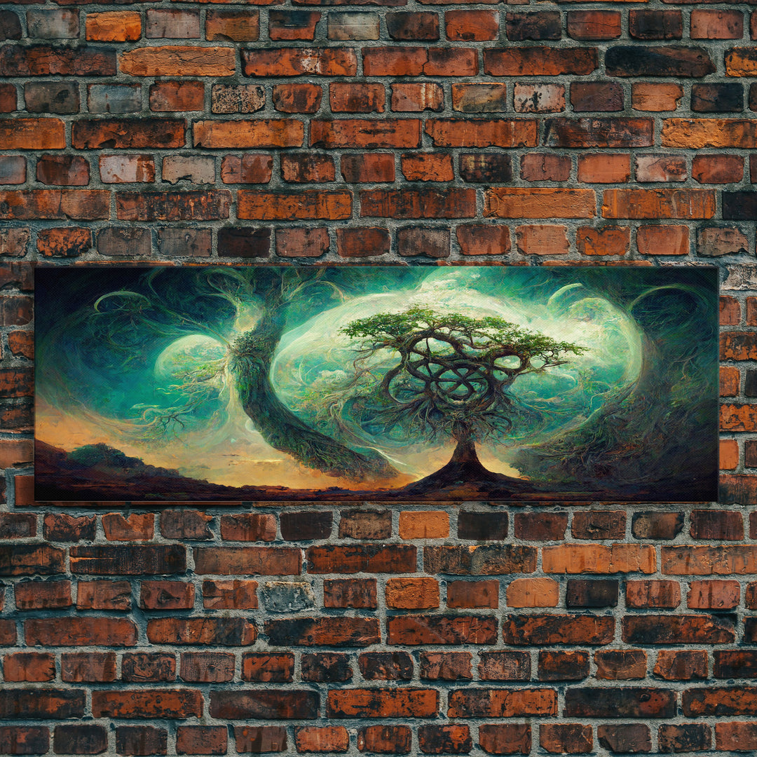 Tree Of Life, Abstract Trees Roots Nature Green Fine Art Print, Wall Art Print, Wall Décor, Wall Poster, Fantasy Art