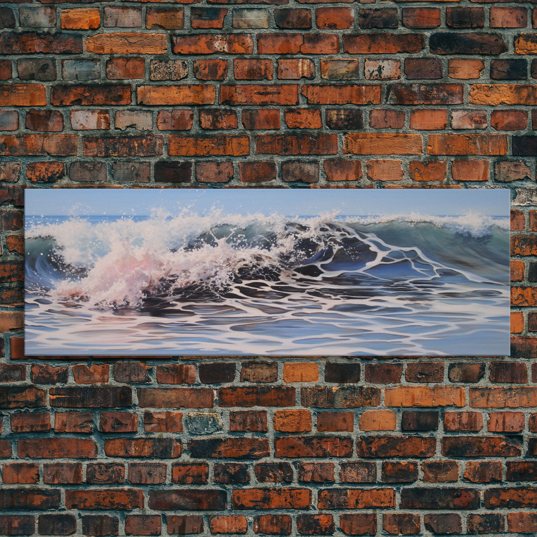 The Wave, Framed Canvas Print, Seascapes Wall Art, Ocean Decor, Ocean Water Wall Art, Home & Office Decoration