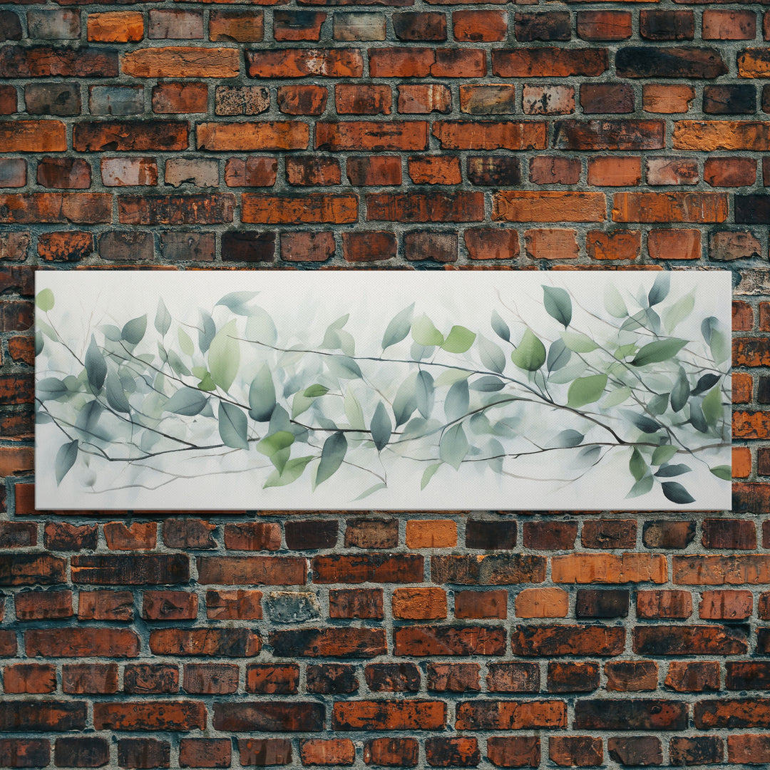 Botanical Art Print - Framed Canvas Print - Eucalyptus Art - Garden Print - Large Gallery Wrap Ready To Hang Wall Art, Optional Frame