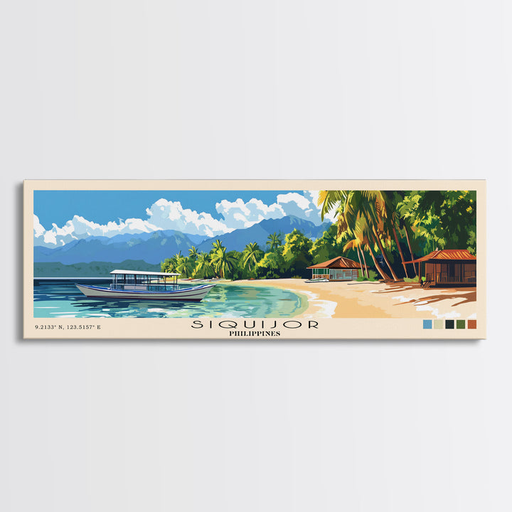 Siquijor, Philippines Panoramic Print, Vacation Gift, Philippines Wall Art, Vacation Wall Art, Vacatation Memories, Beach Decor, Beach Or Lakehouse Art