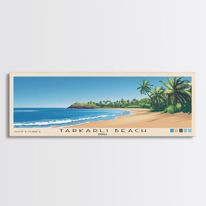 Tarkarli Beach, India Panoramic Print, Vacation Gift, India Wall Art, Vacation Wall Art, Vacatation Memories, Beach Decor, Beach Or Lakehouse Art