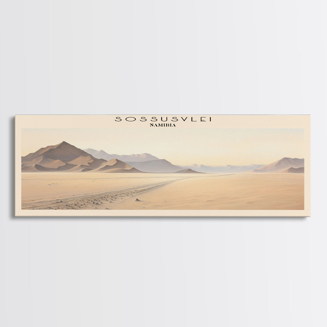 Sossusvlei COUNTRY | Framed Travel Poster Canvas Print | Trendy Wall Art | Watercolor Painting | Living Room Art | Unique Art