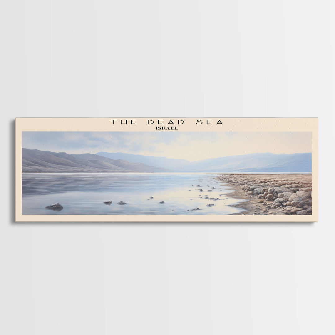 The Dead Sea Framed Canvas Print Travel Poster | Wall Art | Home Decor | Gift For Travel Lover | Wall Hanging | Original Art