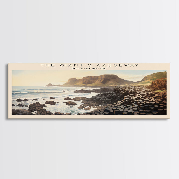 The Giant's Causeway Travel Poster Print, Framed Canvas Wall Art, Metal Wall Art, COUNTRY art, Gift For Him, Travel Wall Art, Travel Lover Gift