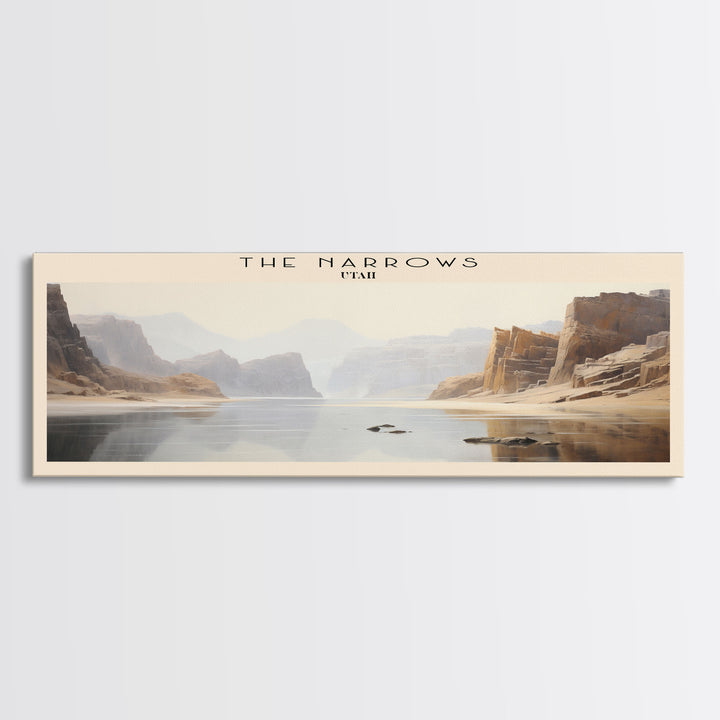 The Narrows Travel Poster Print, Framed Canvas Wall Art, Metal Wall Art, COUNTRY art, Gift For Him, Travel Wall Art, Travel Lover Gift