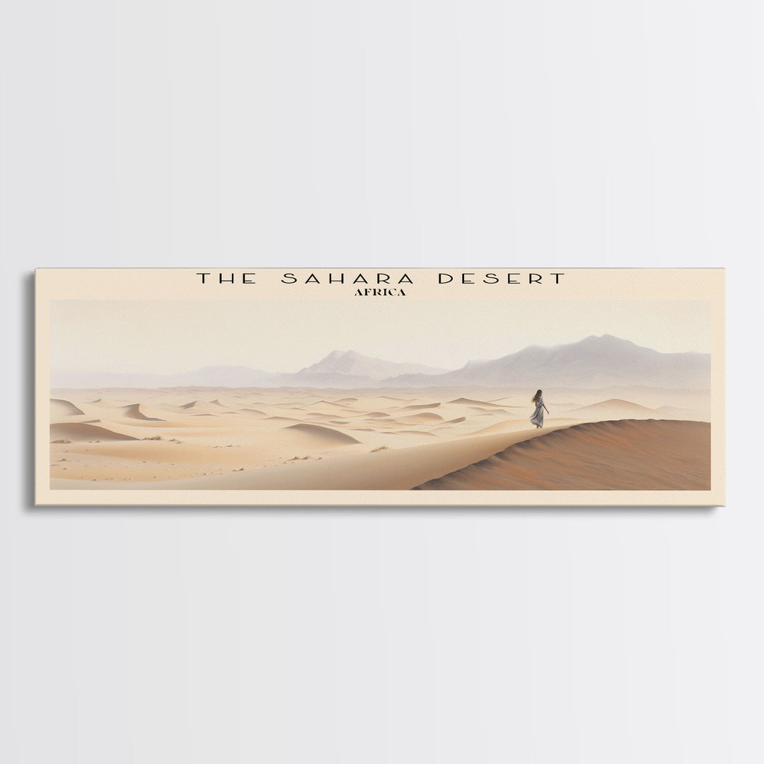 The Sahara Desert Framed Canvas Print Travel Poster | Wall Art | Home Decor | Gift For Travel Lover | Wall Hanging | Original Art