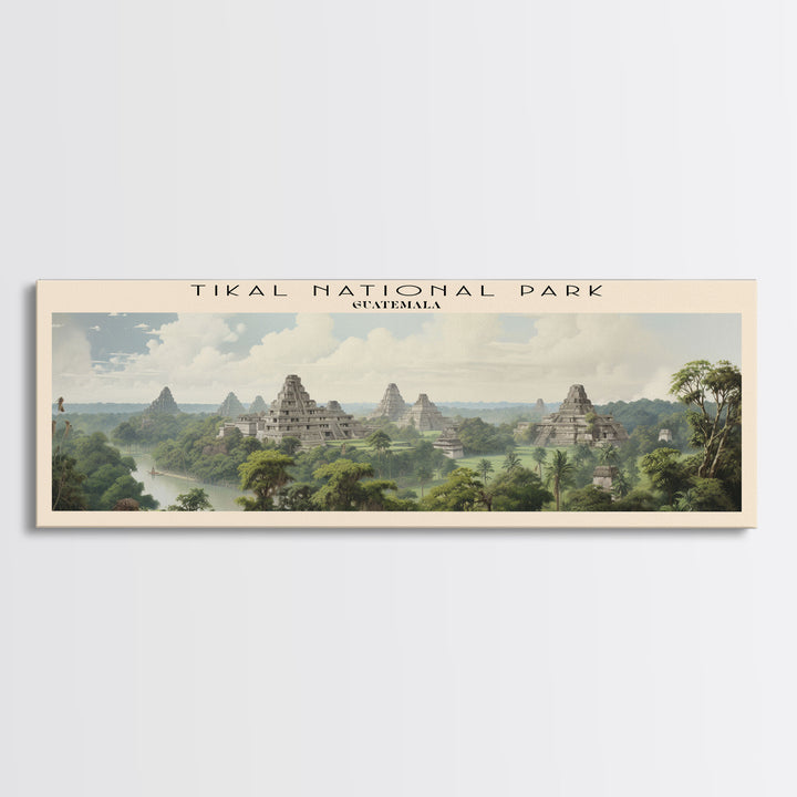 Tikal National Park Travel Poster Print, Framed Canvas Wall Art, Metal Wall Art, COUNTRY art, Gift For Him, Travel Wall Art, Travel Lover Gift