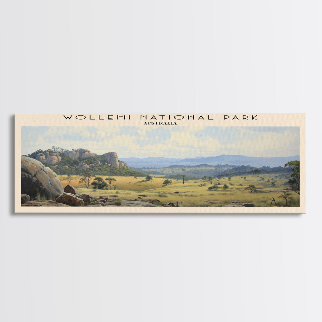 Wollemi National Park COUNTRY Travel Poster Print, Framed Canvas Print, COUNTRY Travel Art, Wood Framed Art, Wall Hanging, Home Decor