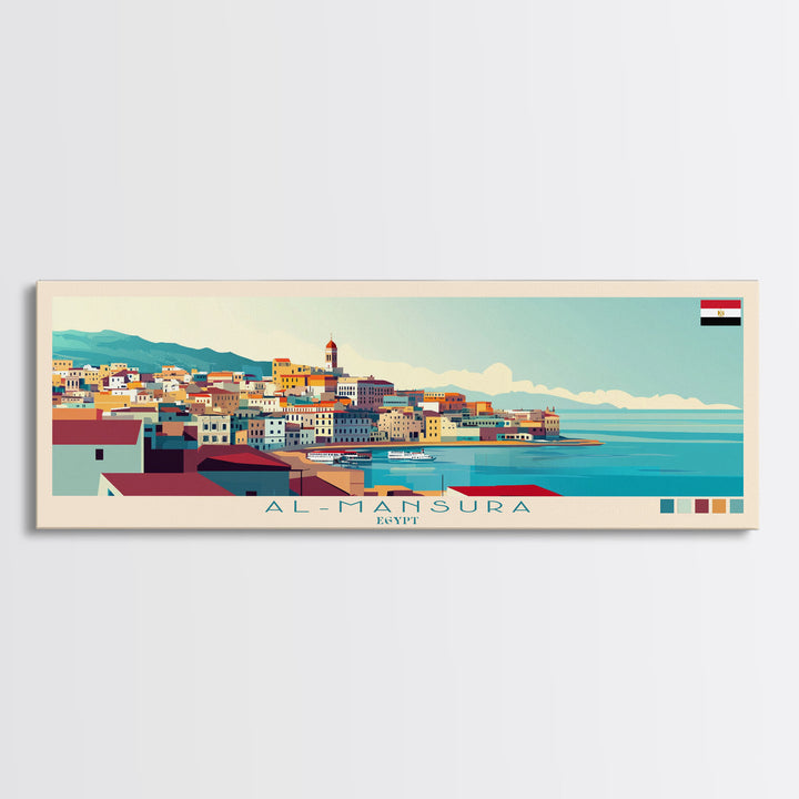 Albury–Wodonga, Australia Travel Poster Panoramic Canvas Print, Albury–Wodonga, Australia Painting, Australia Art, Albury–Wodonga Travel Art, Guest Room Painting