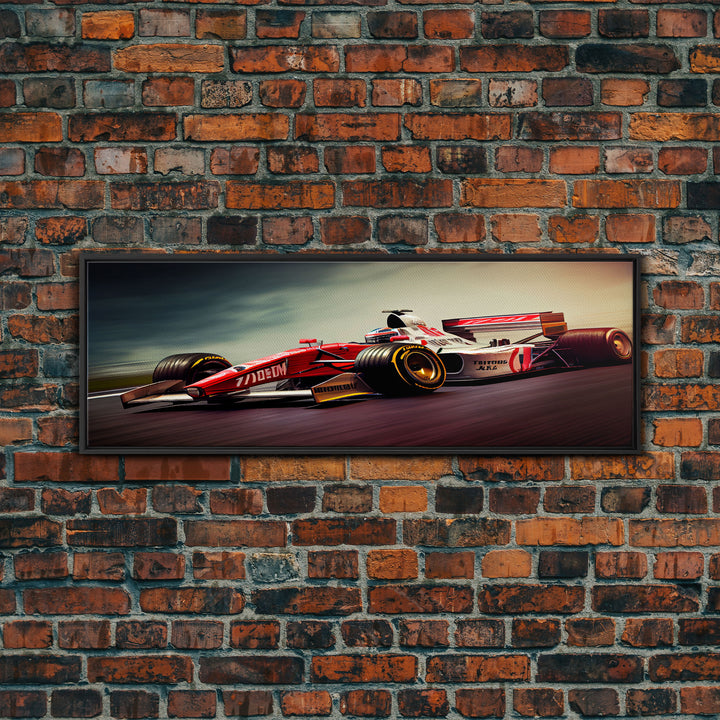 Formula 1 wall art print Motivation office wall decor Formula one car poster Modern living room home decor F1 Large framed canvas gifts