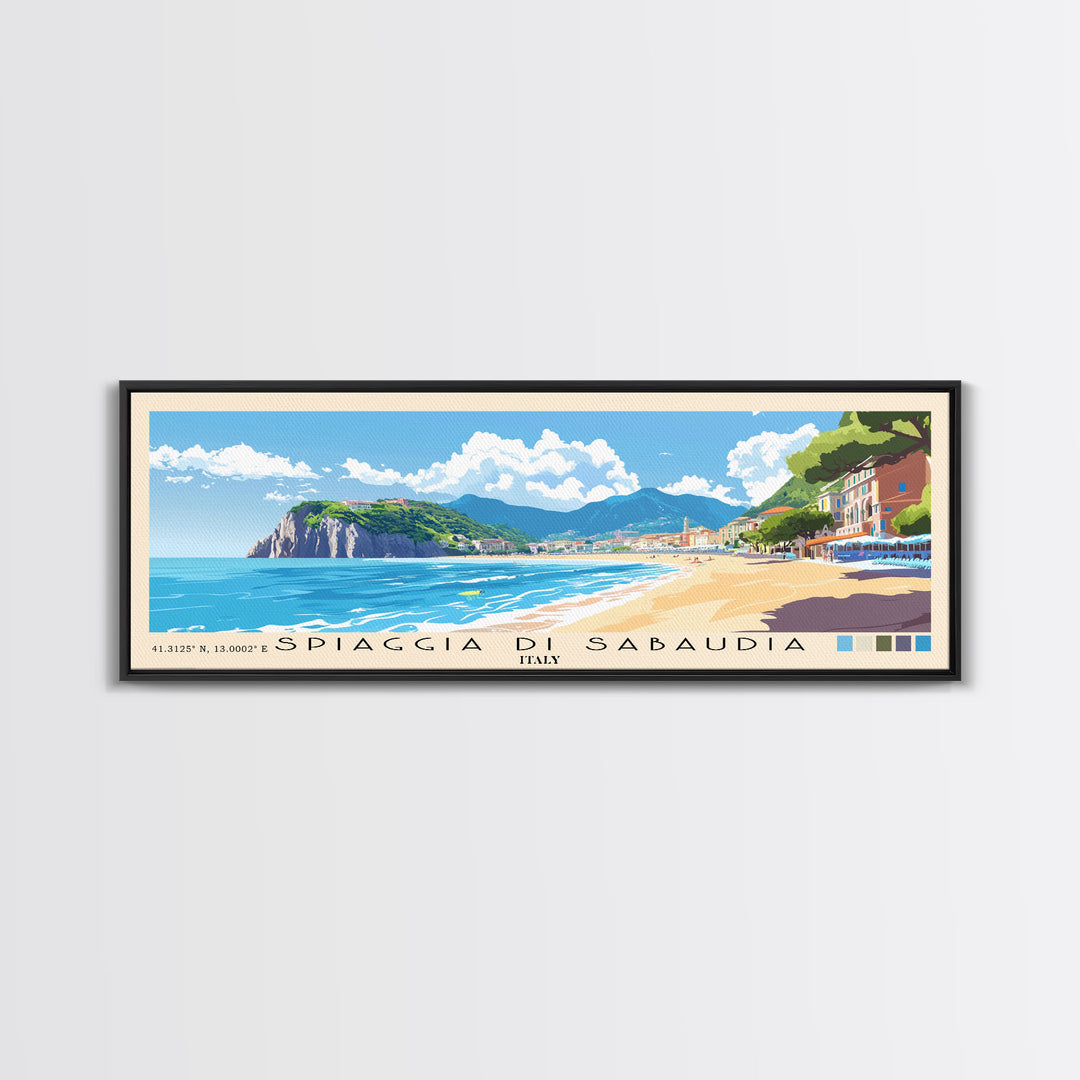 Spiaggia di Sabaudia, Italy Panoramic Print, Vacation Gift, Italy Wall Art, Vacation Wall Art, Vacatation Memories, Beach Decor, Beach Or Lakehouse Art