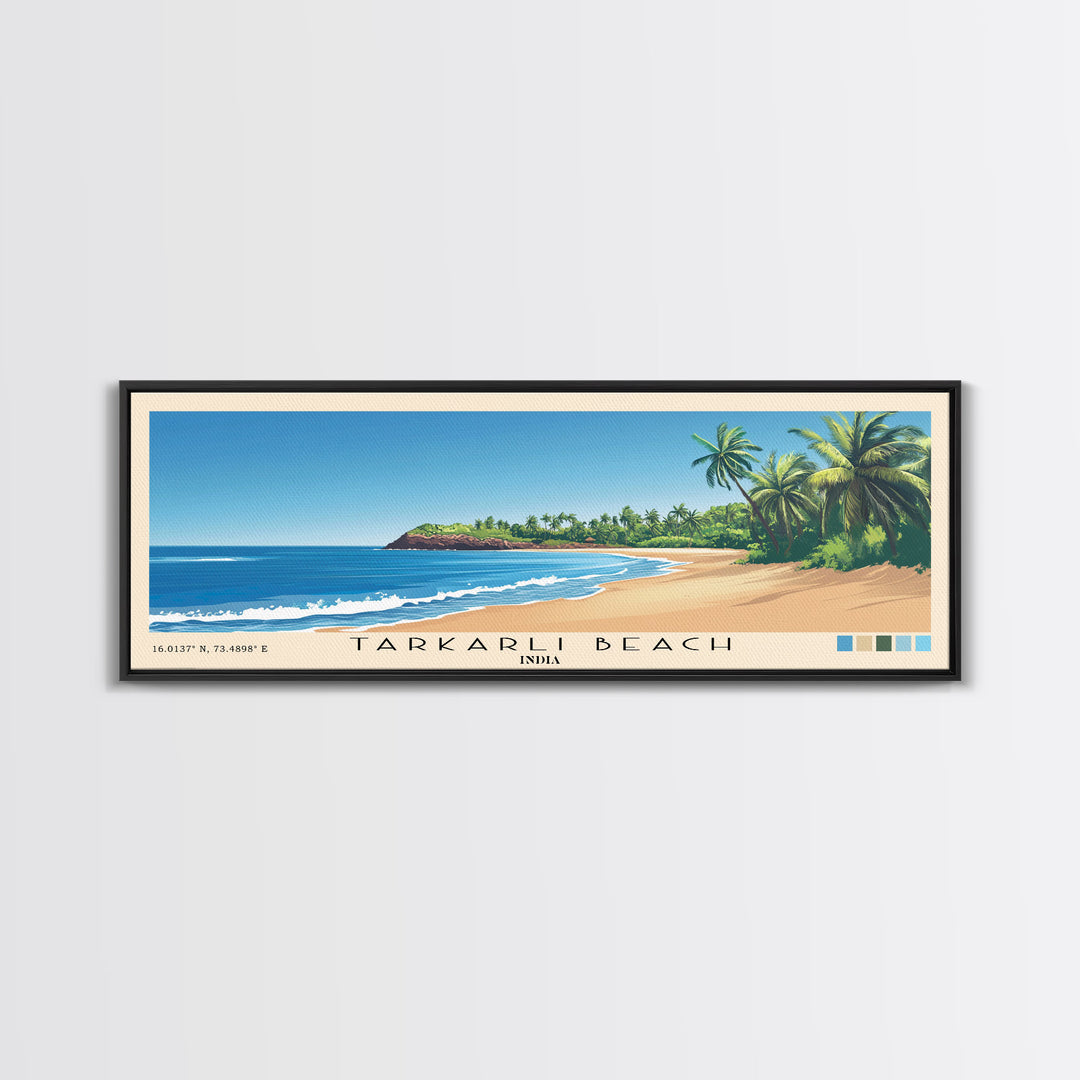 Tarkarli Beach, India Panoramic Print, Vacation Gift, India Wall Art, Vacation Wall Art, Vacatation Memories, Beach Decor, Beach Or Lakehouse Art