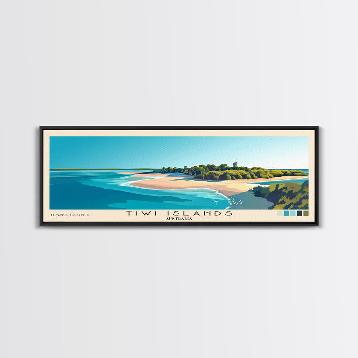 Tiwi Islands, Australia Panoramic Beach Print, Vacation Gift, Australia Wall Art, Beach Painting, Beach Decor, Beach Painting