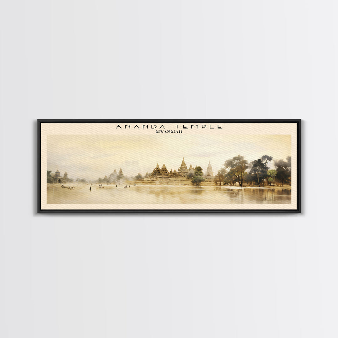 Ananda Temple Travel Poster Print, Framed Canvas Wall Art, Metal Wall Art, Myanmar art, Gift For Him, Travel Wall Art, Travel Lover Gift