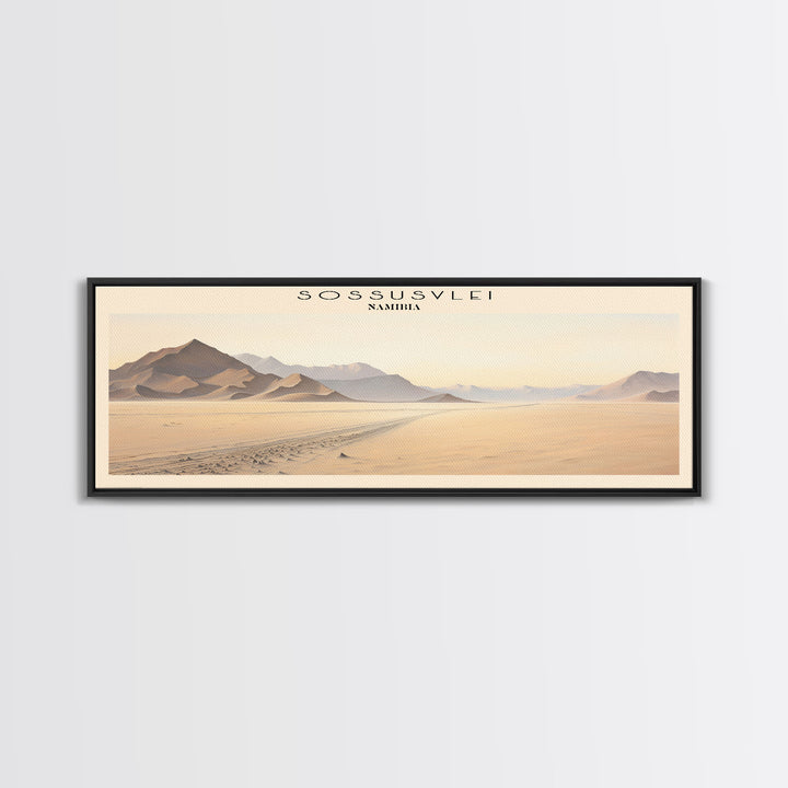 Sossusvlei COUNTRY | Framed Travel Poster Canvas Print | Trendy Wall Art | Watercolor Painting | Living Room Art | Unique Art