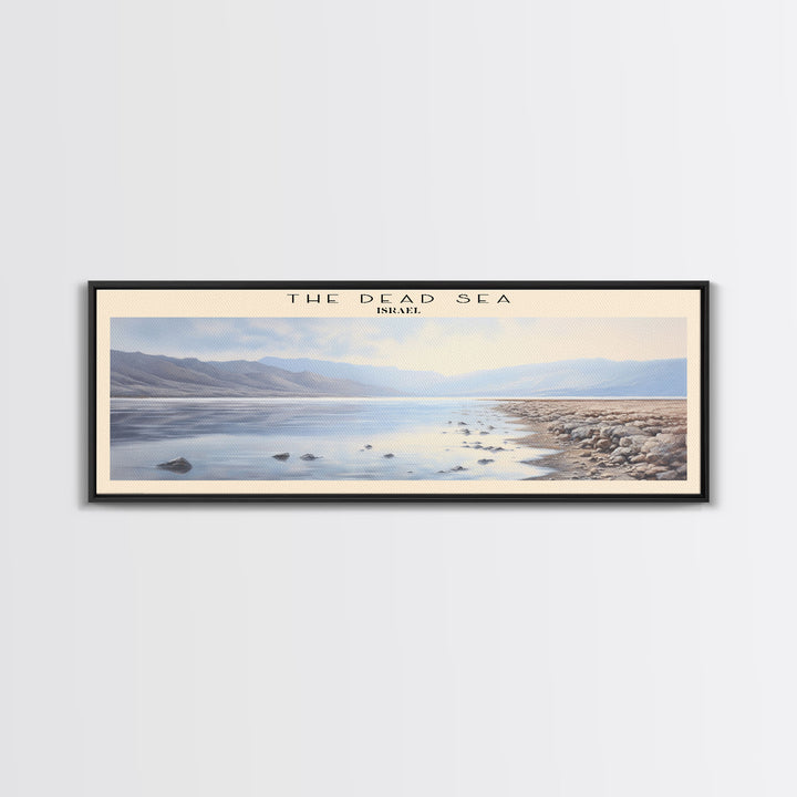 The Dead Sea Framed Canvas Print Travel Poster | Wall Art | Home Decor | Gift For Travel Lover | Wall Hanging | Original Art