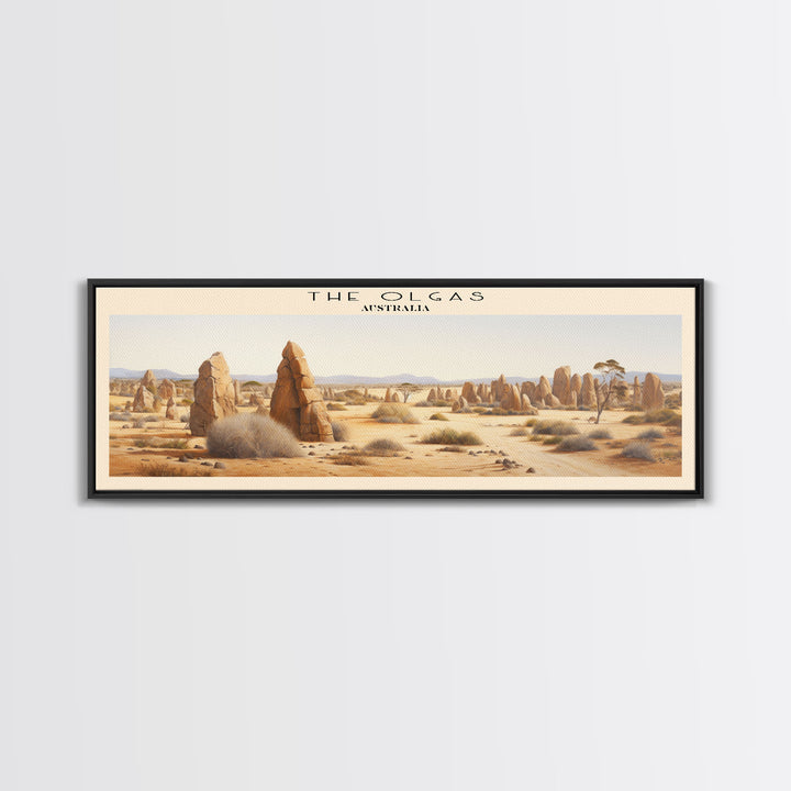 The Olgas Framed Canvas Print Travel Poster | Wall Art | Home Decor | Gift For Travel Lover | Wall Hanging | Original Art