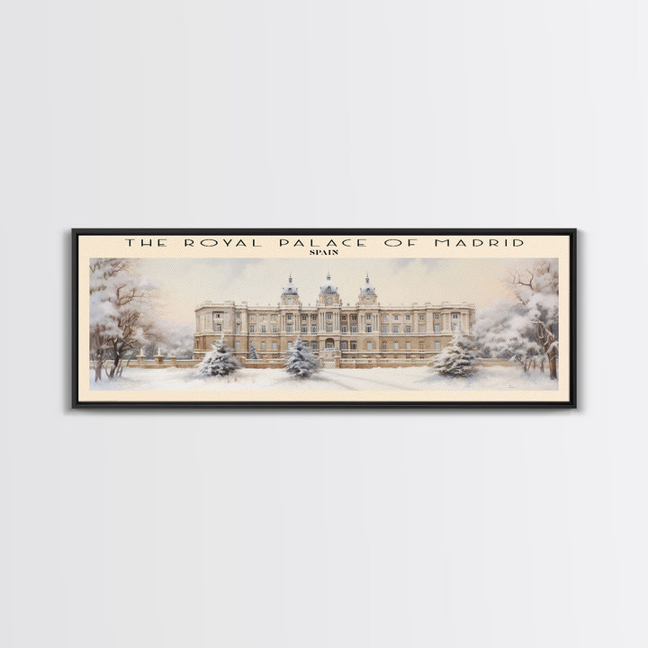 The Royal Palace of Madrid COUNTRY Travel Poster Print, Framed Canvas Print, COUNTRY Travel Art, Wood Framed Art, Wall Hanging, Home Decor