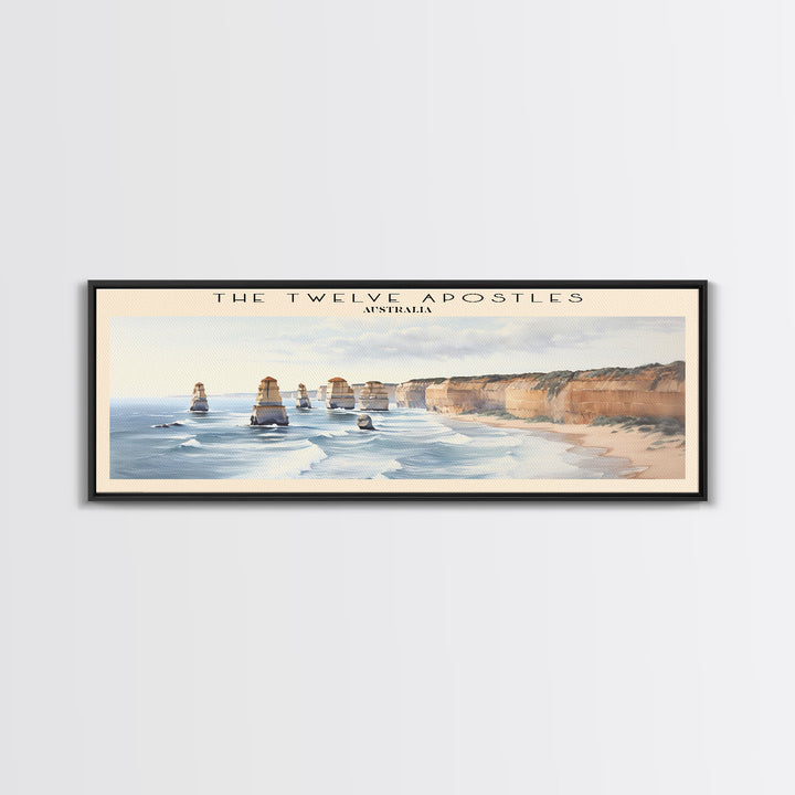 The Twelve Apostles Framed Canvas Print Travel Poster | Wall Art | Home Decor | Gift For Travel Lover | Wall Hanging | Original Art