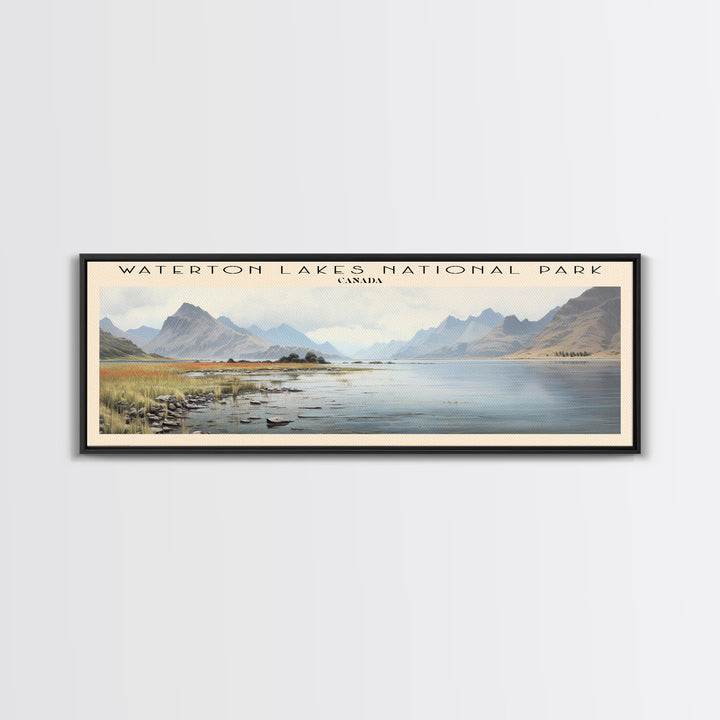 Waterton Lakes National Park Travel Print Wall Art, Travel Poster Print, Retro Style COUNTRY Home Decor, Wall Hanging, Travel Gift Idea, Unique Metal Art