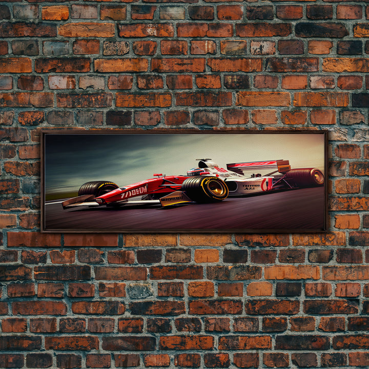 Formula 1 wall art print Motivation office wall decor Formula one car poster Modern living room home decor F1 Large framed canvas gifts