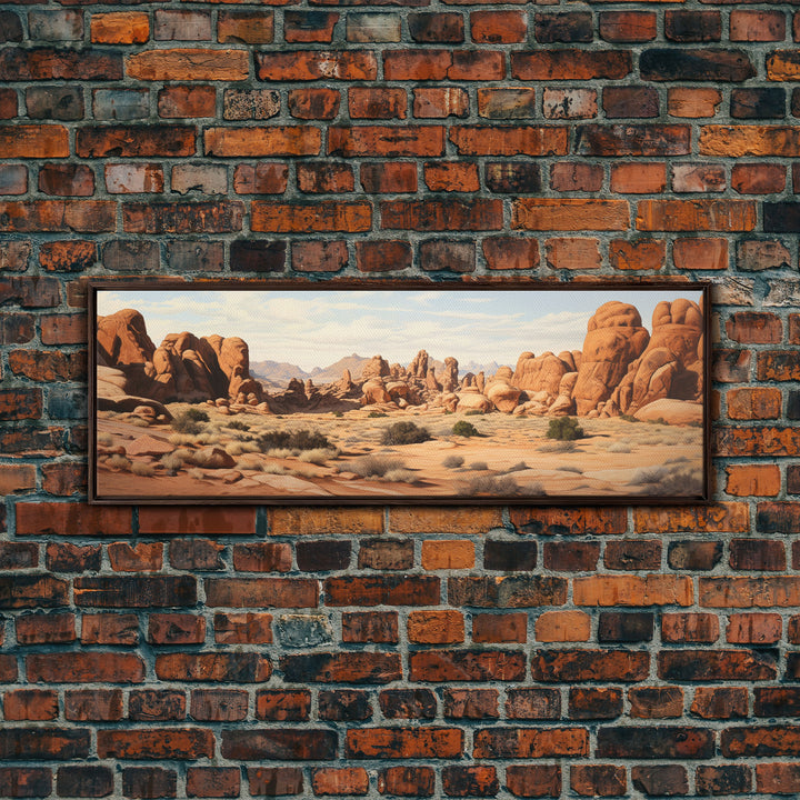 Arches National Park Poster, Utah, Extra Large Horizontal Wall Art, Watercolor Travel Print, Framed Canvas Print Wall Decor