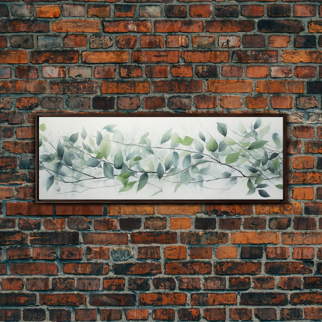 Botanical Art Print - Framed Canvas Print - Eucalyptus Art - Garden Print - Large Gallery Wrap Ready To Hang Wall Art, Optional Frame