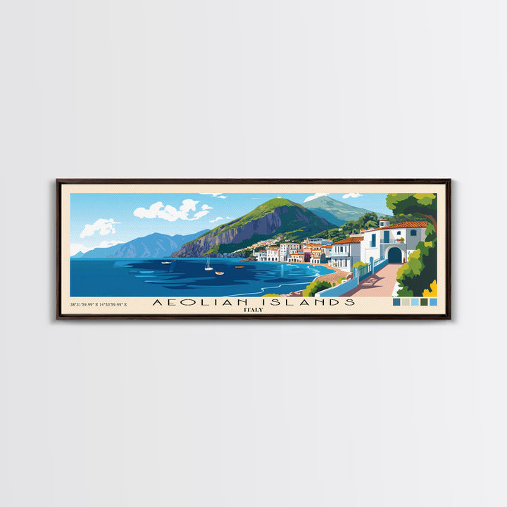 Aeolian Islands, Italy Panoramic Print, Vacation Gift, Italy Wall Art, Vacation Wall Art, Vacatation Memories, Beach Decor, Beach Or Lakehouse Art