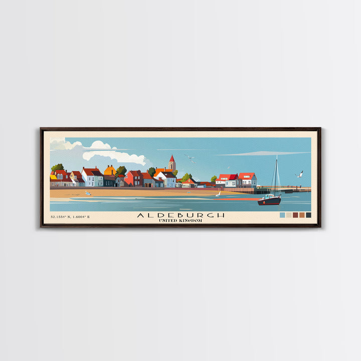 Aldeburgh, United Kingdom Panoramic Print, Vacation Gift, United Kingdom Wall Art, Vacation Wall Art, Vacatation Memories, Beach Decor, Beach Or Lakehouse Art