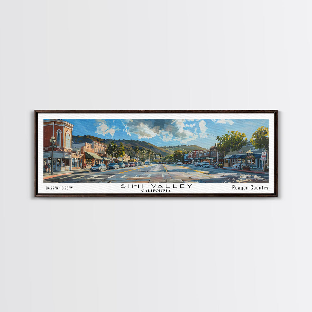 Simi Valley California Travel Poster, Framed Canvas Print, Wall Art, Home Decor, Travel Print, Office Art, Living Room Art, Gift Idea