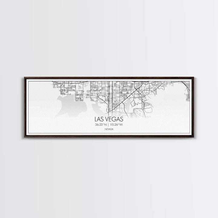 Panoramic Las Vegas  City Map, Nevada Art, Map Print, Minimalist Wall Art, Canvas Art, Housewarming Gift, Street Map Art, Closing Gift