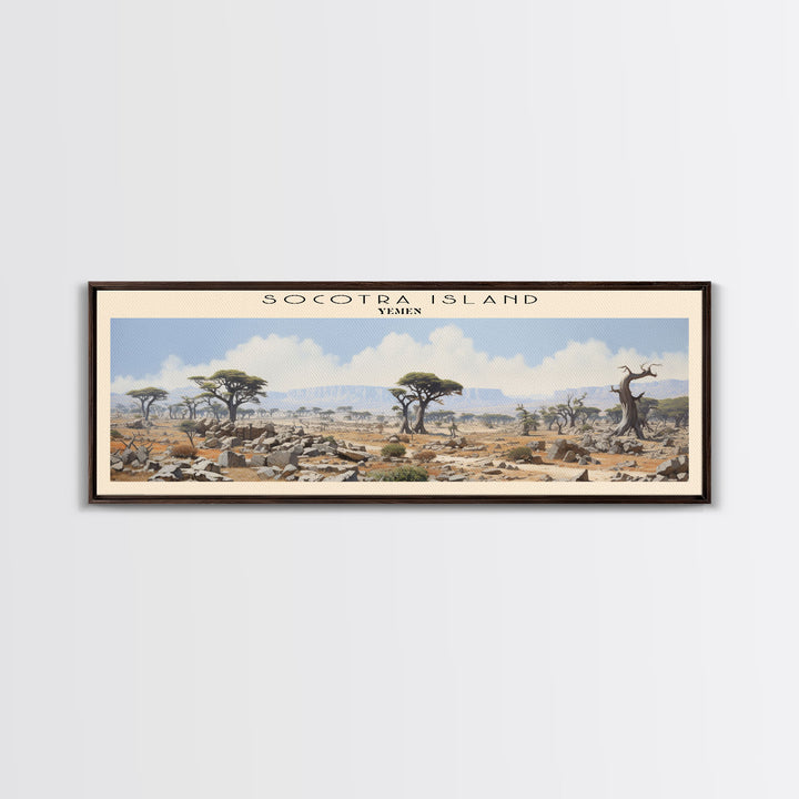 Socotra Island Framed Canvas Print Travel Poster | Wall Art | Home Decor | Gift For Travel Lover | Wall Hanging | Original Art