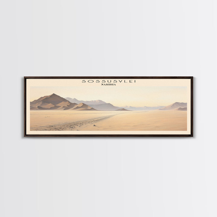 Sossusvlei COUNTRY | Framed Travel Poster Canvas Print | Trendy Wall Art | Watercolor Painting | Living Room Art | Unique Art