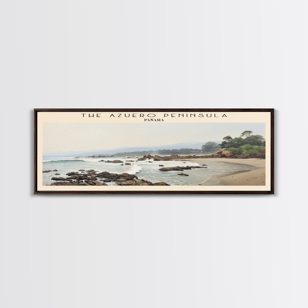 The Azuero Peninsula COUNTRY | Framed Travel Poster Canvas Print | Trendy Wall Art | Watercolor Painting | Living Room Art | Unique Art