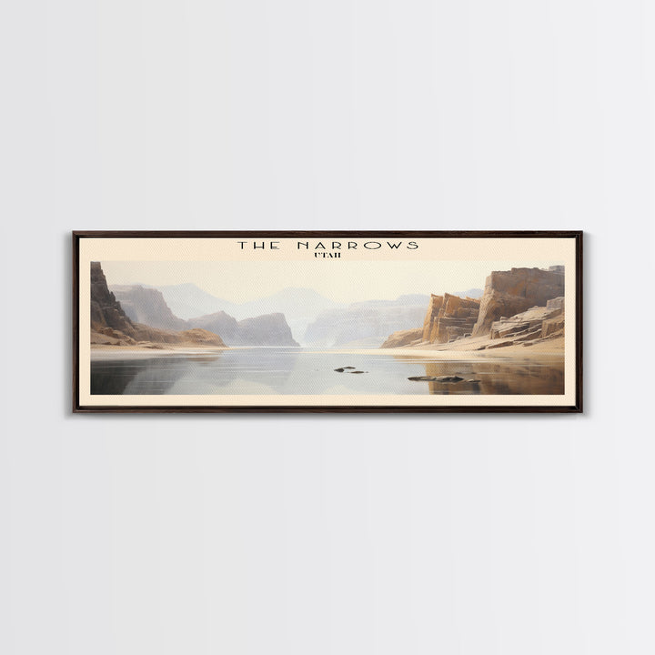 The Narrows Travel Poster Print, Framed Canvas Wall Art, Metal Wall Art, COUNTRY art, Gift For Him, Travel Wall Art, Travel Lover Gift