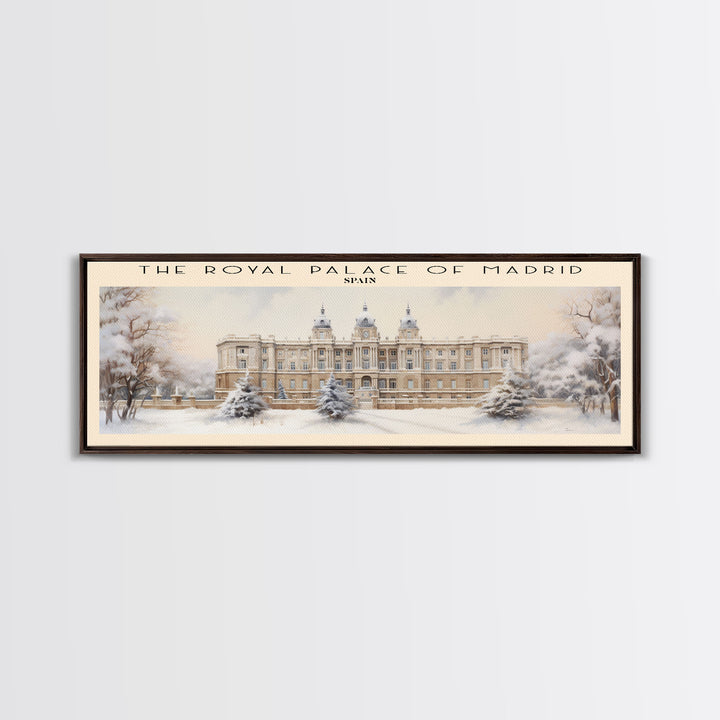 The Royal Palace of Madrid COUNTRY Travel Poster Print, Framed Canvas Print, COUNTRY Travel Art, Wood Framed Art, Wall Hanging, Home Decor