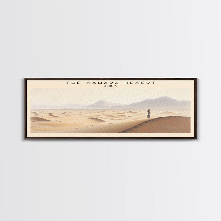 The Sahara Desert Framed Canvas Print Travel Poster | Wall Art | Home Decor | Gift For Travel Lover | Wall Hanging | Original Art