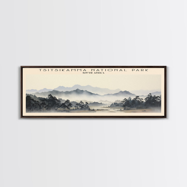 Tsitsikamma National Park COUNTRY | Framed Travel Poster Canvas Print | Trendy Wall Art | Watercolor Painting | Living Room Art | Unique Art