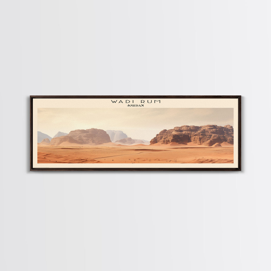 Wadi Rum Framed Canvas Print Travel Poster | Wall Art | Home Decor | Gift For Travel Lover | Wall Hanging | Original Art