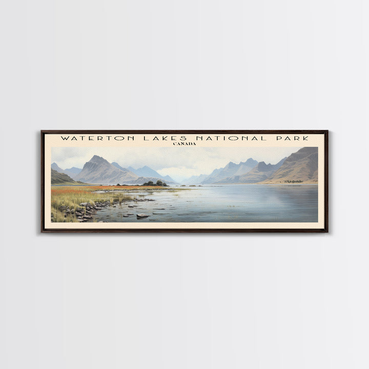 Waterton Lakes National Park Travel Print Wall Art, Travel Poster Print, Retro Style COUNTRY Home Decor, Wall Hanging, Travel Gift Idea, Unique Metal Art