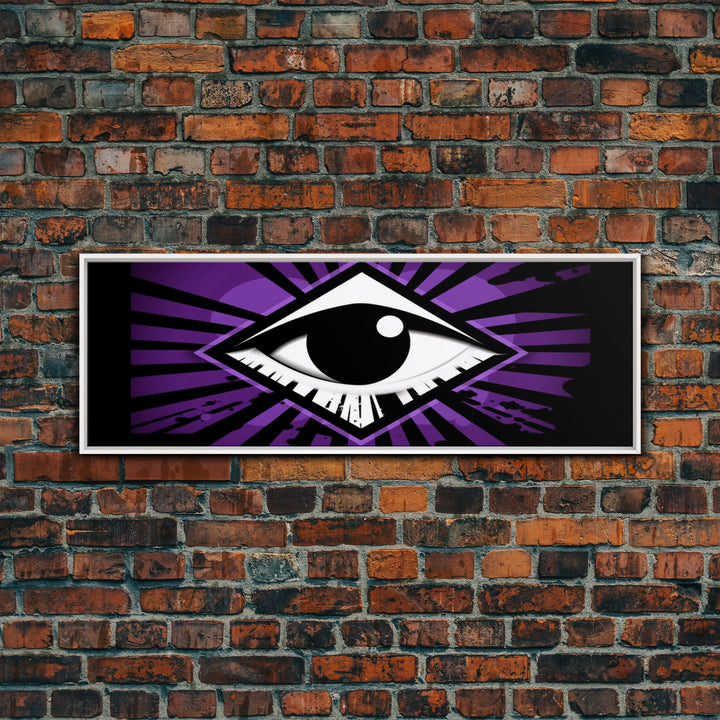 Violet All Seeing Eye Wall Art Print, Eye Canvas Art, Eye Of Horus Wall Art, Framed Art Print, Wall Decor, Panoramic, Wall Art, Canvas Print