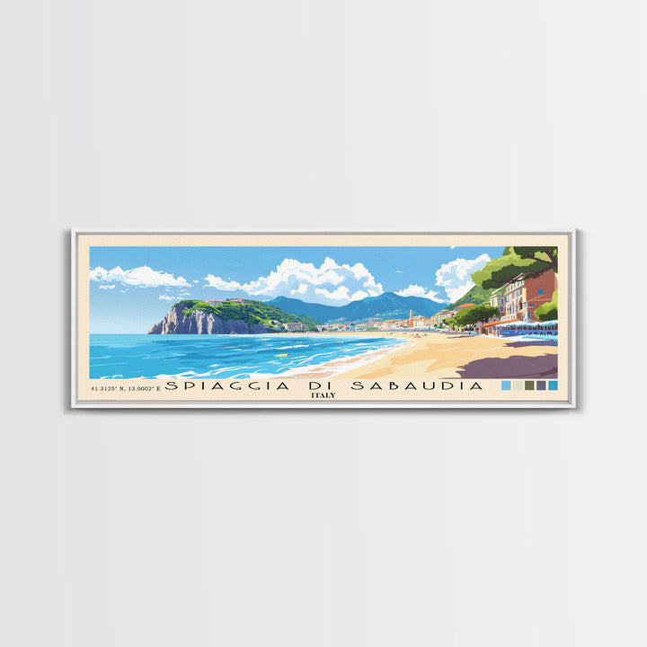 Spiaggia di Sabaudia, Italy Panoramic Print, Vacation Gift, Italy Wall Art, Vacation Wall Art, Vacatation Memories, Beach Decor, Beach Or Lakehouse Art