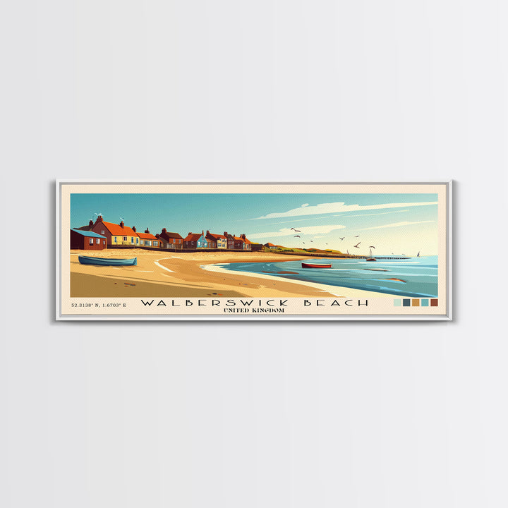 Walberswick Beach, United Kingdom Panoramic Print, Vacation Gift, United Kingdom Wall Art, Vacation Wall Art, Vacatation Memories, Beach Decor, Beach Or Lakehouse Art