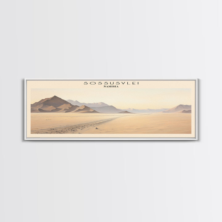 Sossusvlei COUNTRY | Framed Travel Poster Canvas Print | Trendy Wall Art | Watercolor Painting | Living Room Art | Unique Art