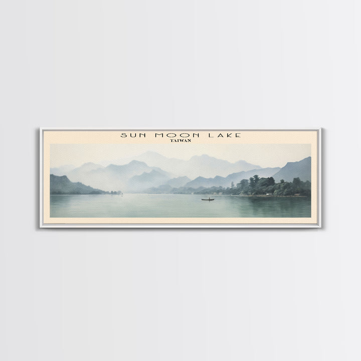 Sun Moon Lake Travel Poster Print, Framed Canvas Wall Art, Metal Wall Art, COUNTRY art, Gift For Him, Travel Wall Art, Travel Lover Gift