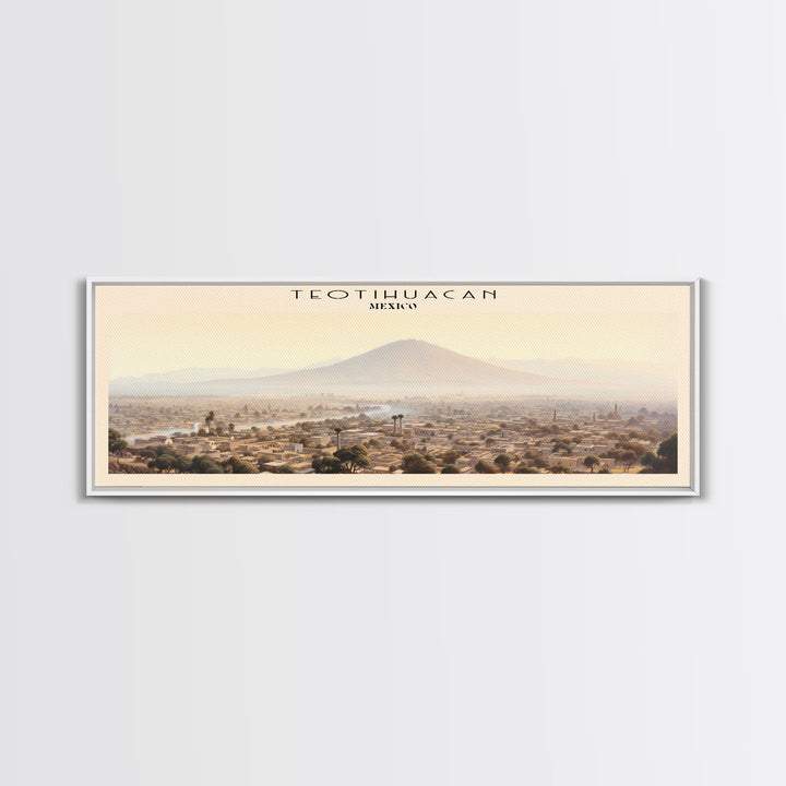 Teotihuacan COUNTRY | Framed Travel Poster Canvas Print | Trendy Wall Art | Watercolor Painting | Living Room Art | Unique Art