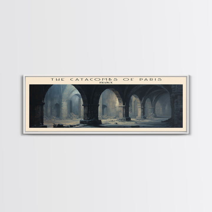 The Catacombs of Paris COUNTRY | Framed Travel Poster Canvas Print | Trendy Wall Art | Watercolor Painting | Living Room Art | Unique Art