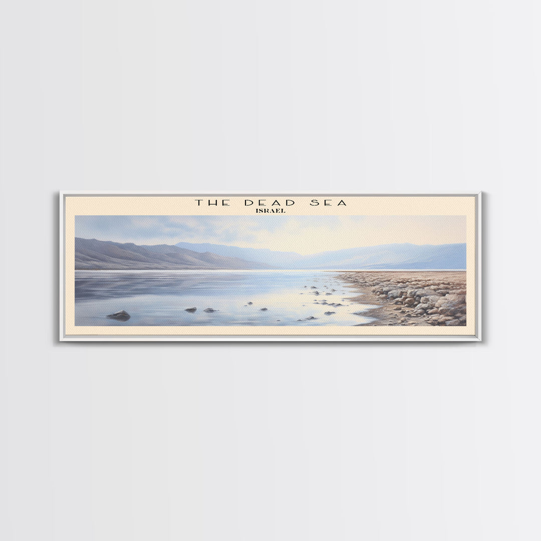 The Dead Sea Framed Canvas Print Travel Poster | Wall Art | Home Decor | Gift For Travel Lover | Wall Hanging | Original Art